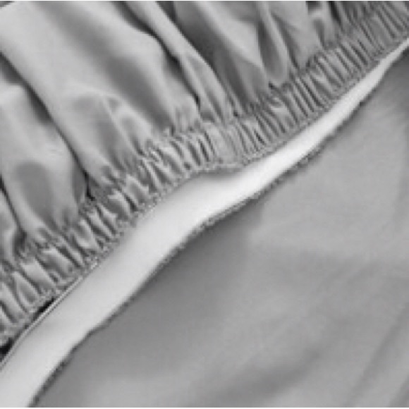 NEW! SERTA So Soft TWIN 4 pc Sheet Set - Light Gray Deep Pocket BONUS Pillowcase - Picture 4 of 6